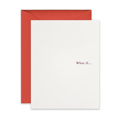 Ómbre printed front of greeting card by beknown. What if...